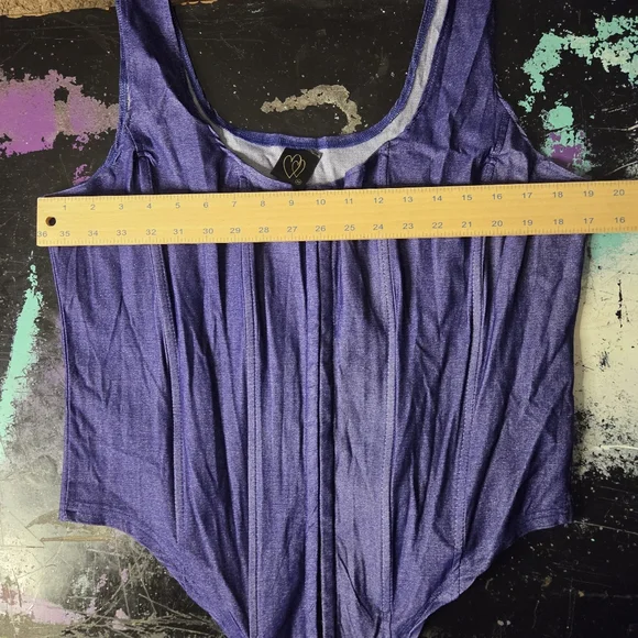 Women's Purple Corset Top - Picture 5 of 11